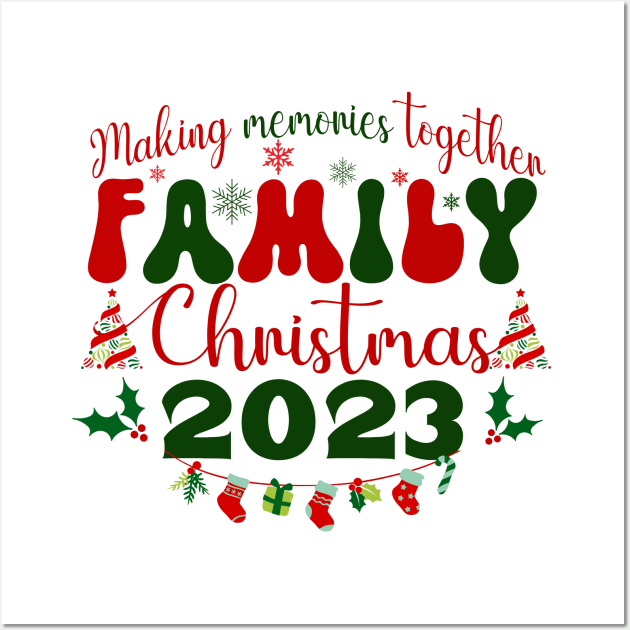 Family Christmas-2023 Matching Wall Art by ARTSYVIBES111